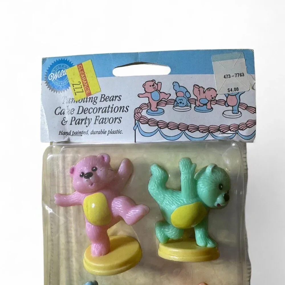 1998 VTG Wilton Tumbling Bear Cake Decorating Mold Set Baking Retro Nostalgic